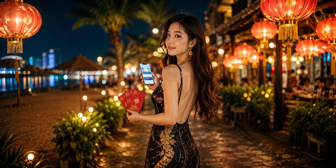 Không khí chợ đêm Đà Nẵng với truyền thống tặng bao đỏ và nhận ưu đãi dịp lễ