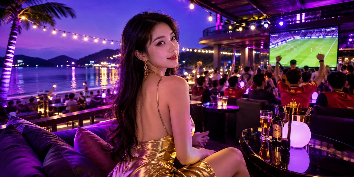 Khách du lịch tại bãi biển Phú Quốc thư giãn và trải nghiệm casino giải trí trực tuyến